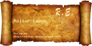 Reiter Emese névjegykártya